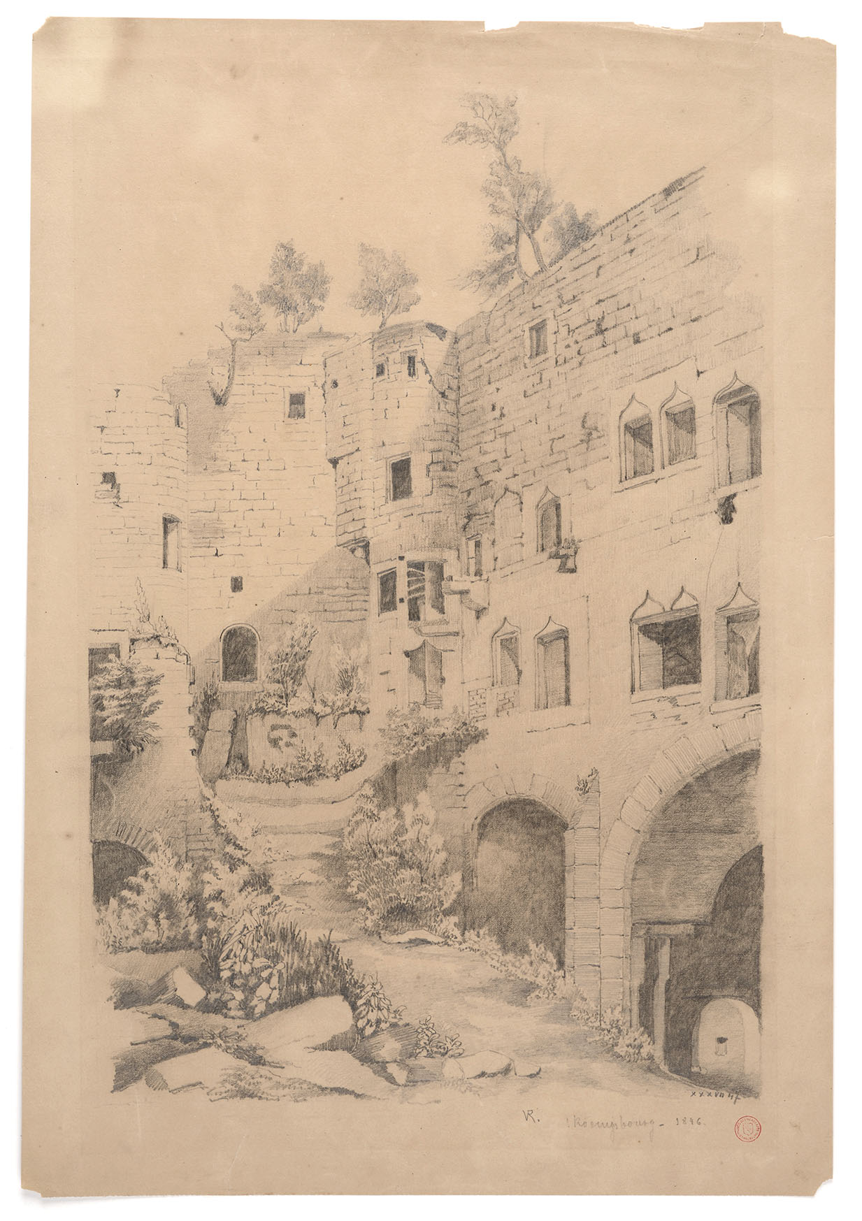 VUE D'ALSACE : COUR INTERIEURE DU HAUT-KOENIGSBOURG_0